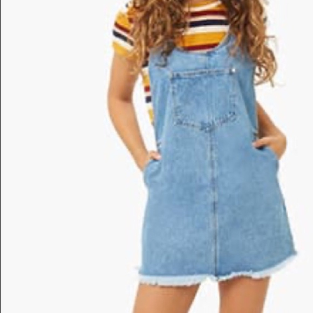 Jean overall dress with pockets
